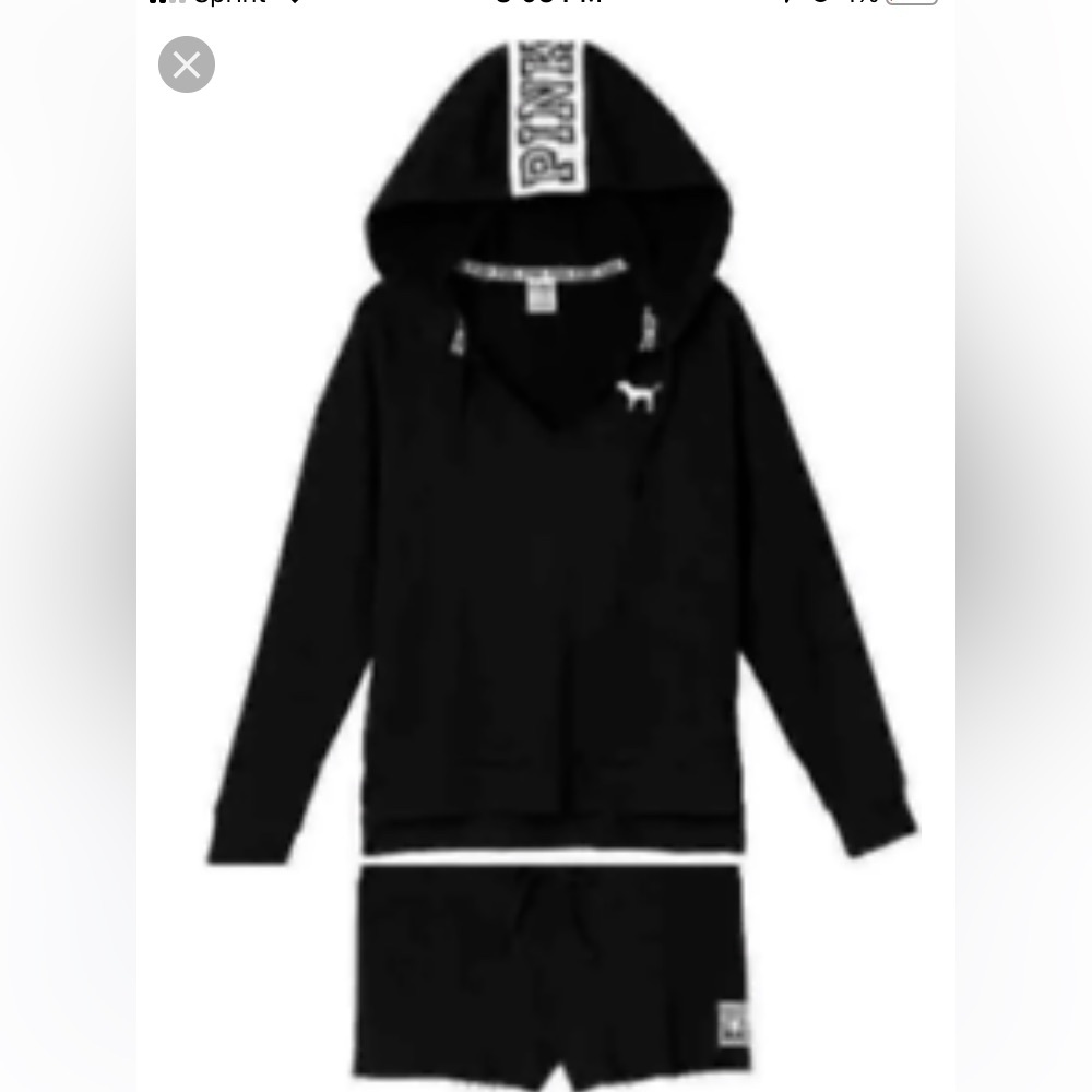 NOT Pink hoodie and short set size large